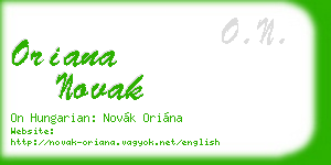 oriana novak business card